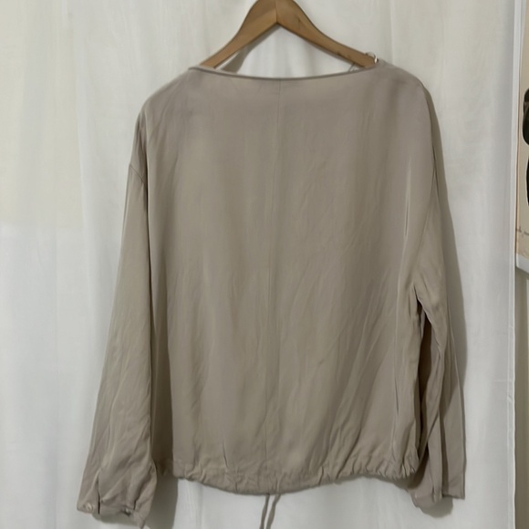 Zara Tan Soft Long Sleeve Pull Bottom Top - Picture 5 of 5